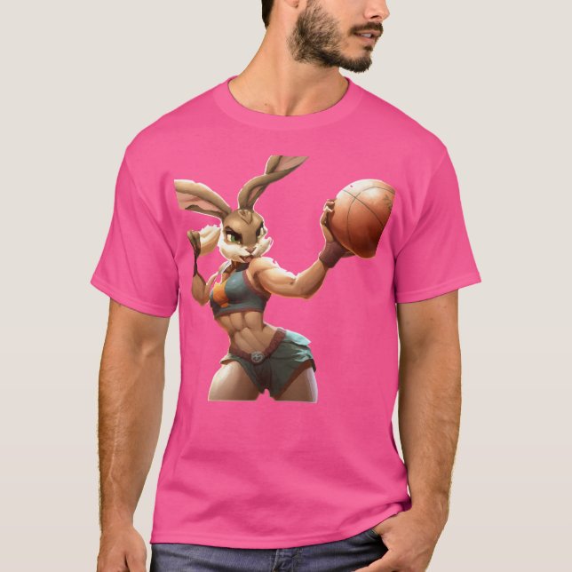 Rabbit  Basketball T-Shirt (Front)