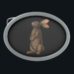 Rabbit belt buckle<br><div class="desc">Hand-painted cute rabbit.</div>
