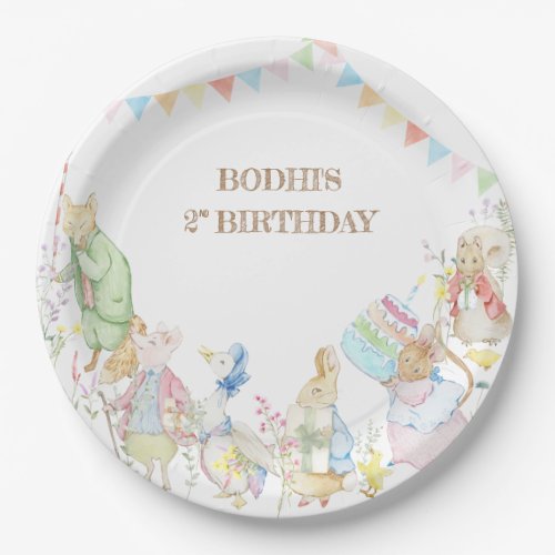 Rabbit Birthday Parade Paper Plates