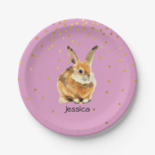 Rabbit Birthday Party Paper Plate