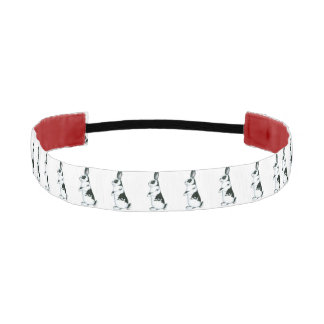 Rabbit:  Black and White Athletic Headband
