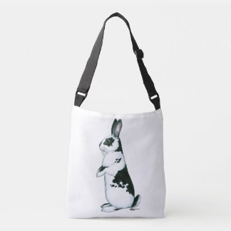 Rabbit: Black and White Crossbody Bag
