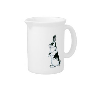 Rabbit: Black and White Drink Pitcher