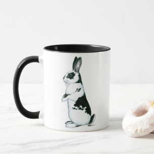 Rabbit: Black and White Mug