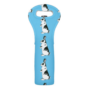 Rabbit: Black and White Wine Bag