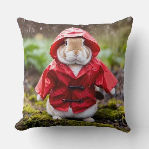 Rabbit Bliss Pillow Snuggle in Style Throw Pillow