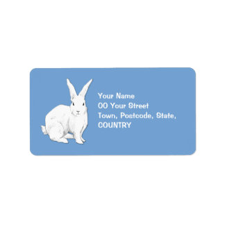 Rabbit blue Address Label