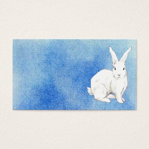 Customizable Rabbit Blue Profile Card Business Card
