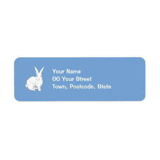 Rabbit blue Return Address Label