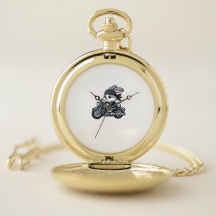 Rabbit Boba Tea Bubble Tea Kawaii Theme Cute Rabbi Pocket Watch