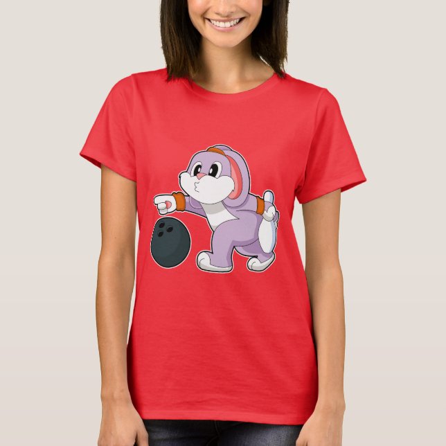 Rabbit Bowling Bowling ball T-Shirt (Front)