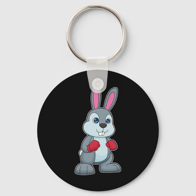 Rabbit Boxer Boxing Gloves Boxing  Keychain (Front)