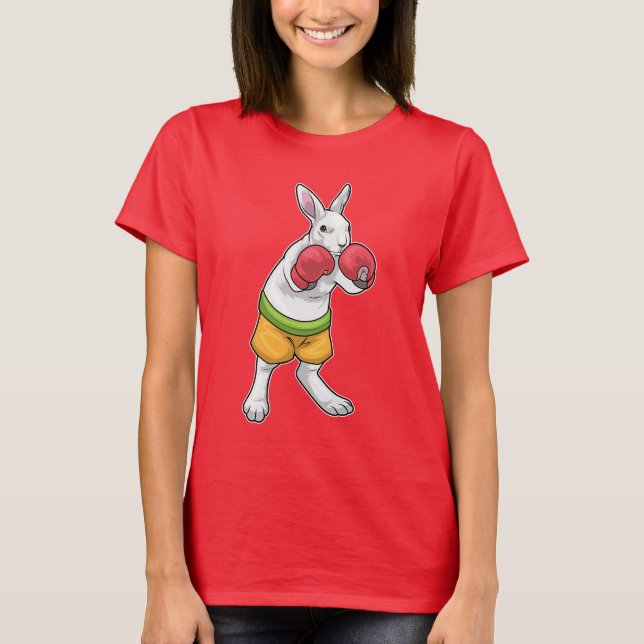 Rabbit Boxer Boxing gloves Boxing T-Shirt (Front)