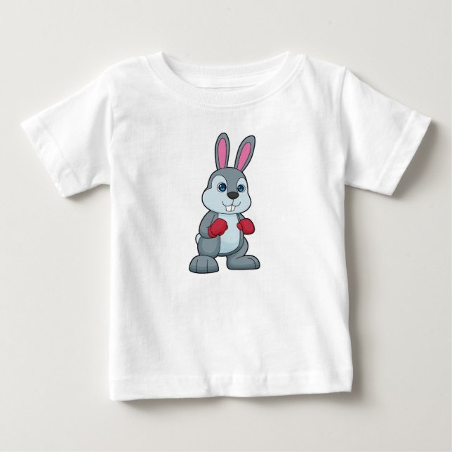 Rabbit Boxing Boxer Boxing gloves Baby T-Shirt (Front)