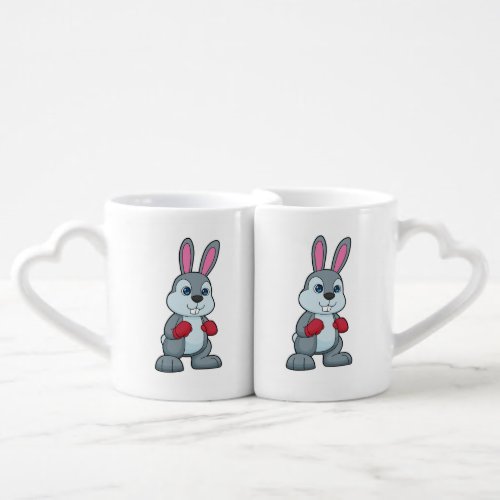 Rabbit Boxing Boxer Boxing gloves Coffee Mug Set