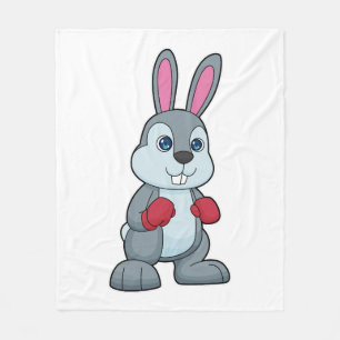 Rabbit Boxing Boxer Boxing gloves Fleece Blanket
