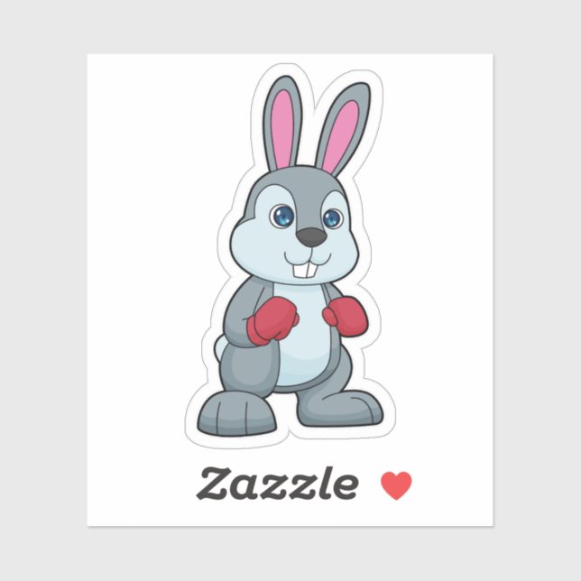 Rabbit Boxing Boxer Boxing gloves Sticker (Sheet)