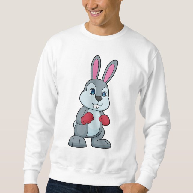 Rabbit Boxing Boxer Boxing gloves Sweatshirt (Front)