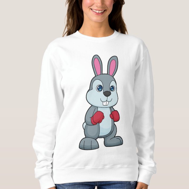 Rabbit Boxing Boxer Boxing gloves Sweatshirt (Front)
