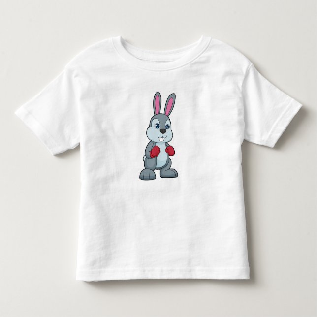 Rabbit Boxing Boxer Boxing gloves Toddler T-shirt (Front)