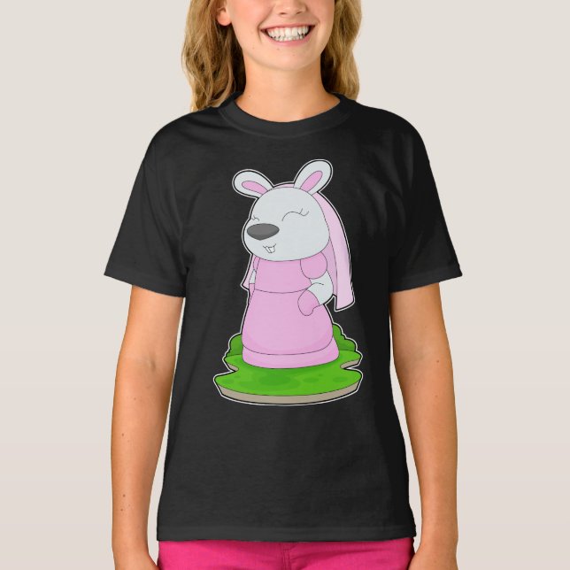 Rabbit Bride Veil Wedding T-Shirt (Front)