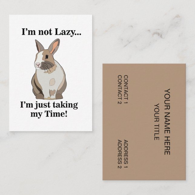 Rabbit Bunny Animal Pet Whisperer Business Card (Front/Back)