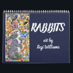 Rabbit Bunny Art Calendar Any Year Tuzi Williams<br><div class="desc">A collection of more colorful and lively rabbit artwork by artist Tuzi Williams!</div>