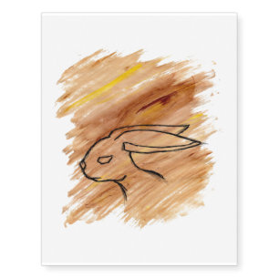Rabbit Bunny Art Painting Bunny Lover Gift Temporary Tattoos