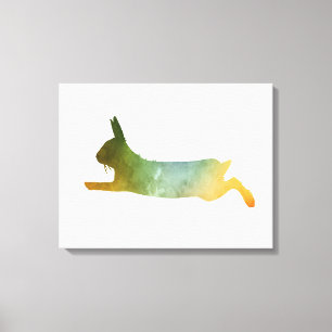 Rabbit Bunny Art Silhouette Canvas Print