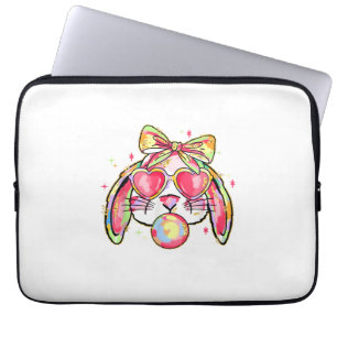 Rabbit Bunny Blowing Bubble Gum Easter Day Coquett Laptop Sleeve