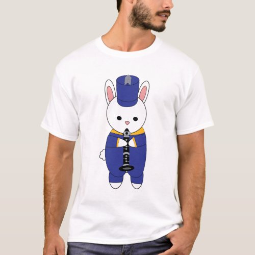 Rabbit Bunny Clarinet Marching Band Cute T_Shirt