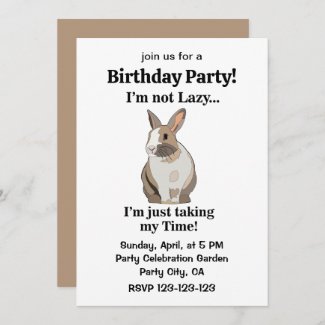 Rabbit Bunny Cute Funny Birthday