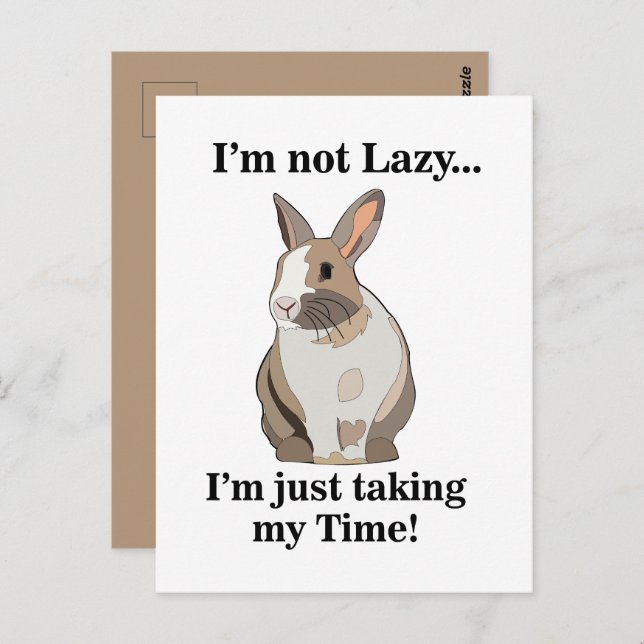 Rabbit Bunny Cute Funny Postcard (Front/Back)