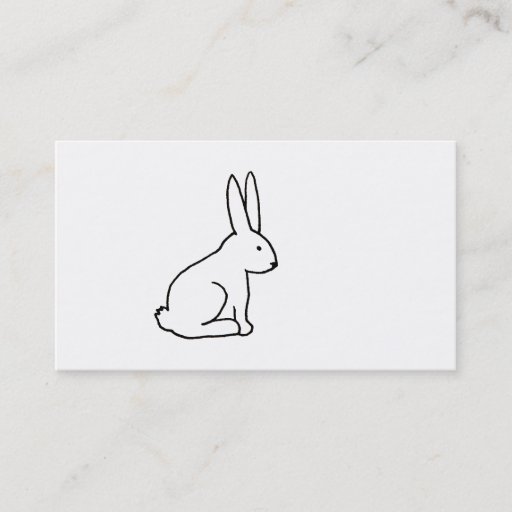 Customizable Rabbit bunny fun simple graphic symbol logo art business card templates
