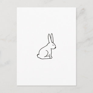 Rabbit bunny fun simple graphic symbol logo art postcard