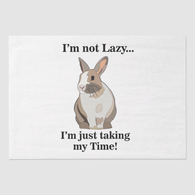 Rabbit Bunny Funny Birthday Tissue Paper (Front)