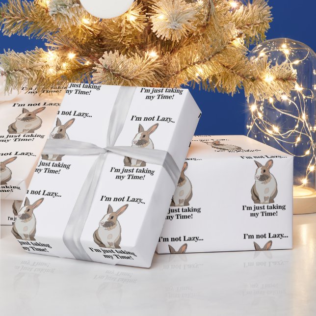 Rabbit Bunny Funny Birthday Wrapping Paper (Holidays)