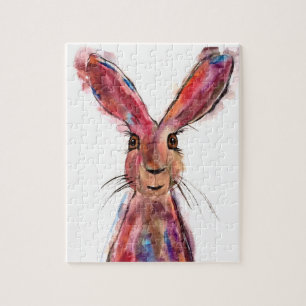 Rabbit Bunny Hare Easter Animal Wildlife Cute Jigs Jigsaw Puzzle
