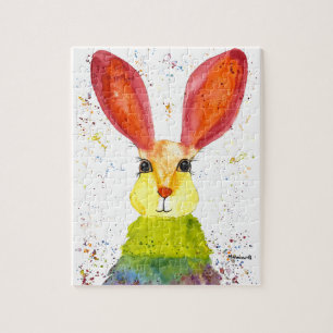 Rabbit Bunny Hare Easter Animal Wildlife Cute Jigsaw Puzzle
