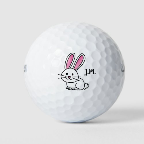 Rabbit bunny lucky white fluffy tail long ears golf balls