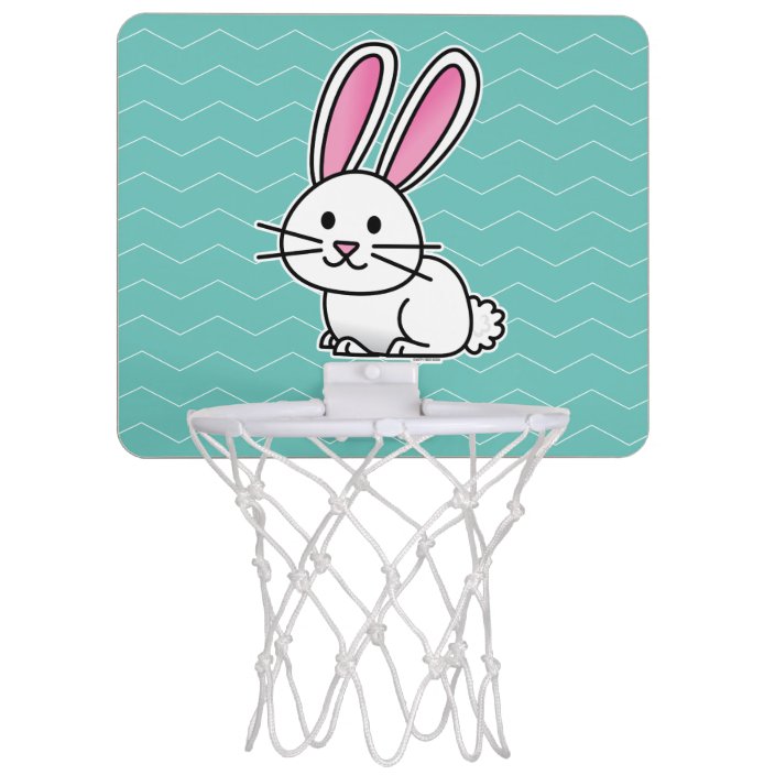 Rabbit Bunny Lucky White Fluffy Tail Long Ears Mini Basketball Hoop
