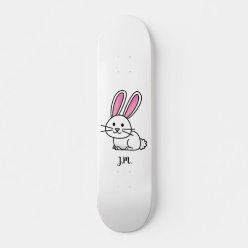 Rabbit bunny lucky white fluffy tail long ears skateboard