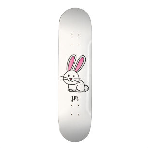 Rabbit bunny lucky white fluffy tail long ears skateboard