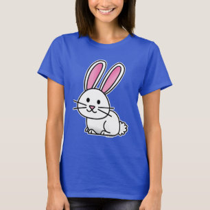 Rabbit bunny lucky white fluffy tail long ears T-Shirt
