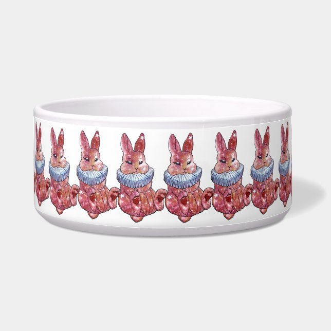 Rabbit Bunny named Ladybug Candy Jar Bowl (Front)