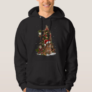 Rabbit Bunny Santa Tree Lights Dwarf Lop Eared Chr Hoodie