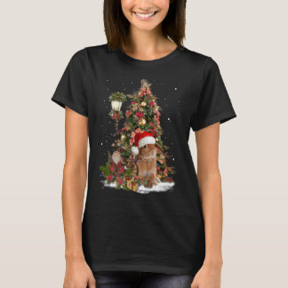 Rabbit Bunny Santa Tree Lights Dwarf Lop Eared Chr T-Shirt