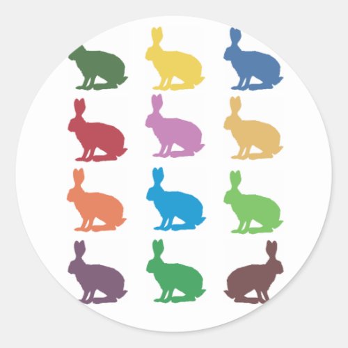 Rabbit Bunny T_Shirts  Gifts Classic Round Sticker
