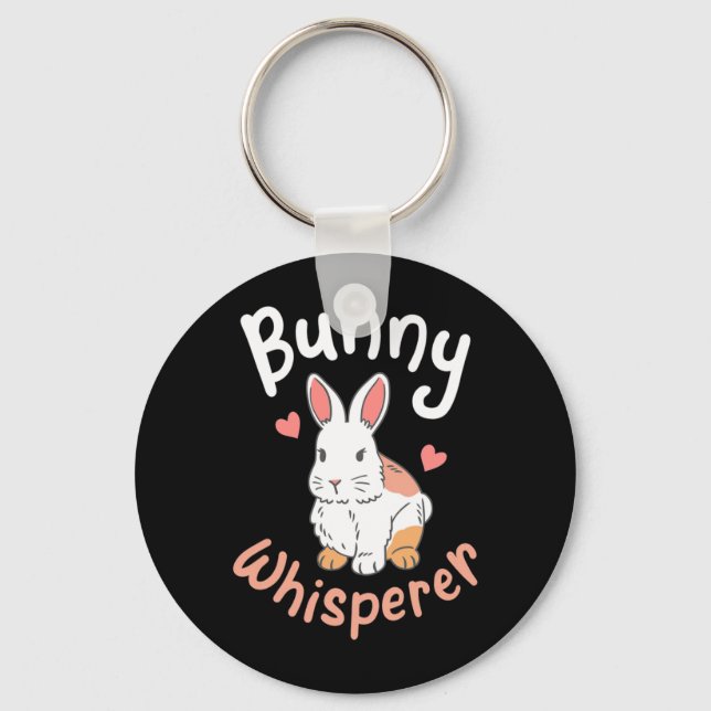 Rabbit Bunny Whisperer Keychain (Front)