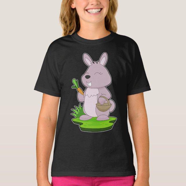 Rabbit Carrot Basket T-Shirt (Front)